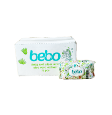 ПРОМО 11+1 БЕБО Влажни кърпички с екстракт от алое вера с капак, 72бр