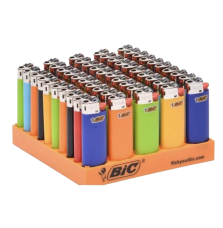 ПРОМО Комплект от 50 запалки, BIC Mini, 6.3x2.2x1.2, многоцветни