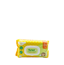 БОЧКО Памук и Лайка Мокри кърпи с капак, 84бр