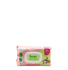 БОЧКО Памук и Смрадлика Мокри кърпи с капак, 84бр