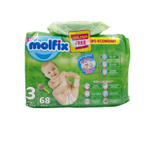 MOLFIX 4-9кг. №3 Пелени за еднократна употреба, 68бр