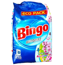 BINGO Прах за пране за цветни тъкани 70 пранета ,9кг
