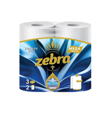 Кухненска ролка ЗЕБРА, Mega White, 2бр