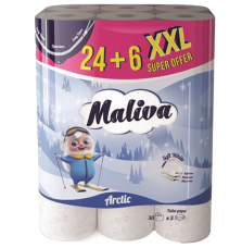 Тоалетна хартия Maliva Romance, 3 пласта, 30 ролки