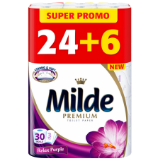 Тоалетна хартия Milde Relax Purple 30 ролки