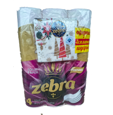 Тоалетна Хартия Зебра парфюм 30 бр + Салфетки