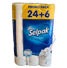 Тоалетна хартия Selpak 24+6 бр.