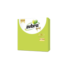 Салфетки ЗЕБРА Lux, Ярко зелени, 45бр., 33х33