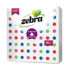 Салфетки ЗЕБРА, Точки, 45бр., 33х33см