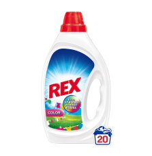 РЕКС REX MAX POWER COLOR Течен перилен препарат, 20 пранета, 1 л