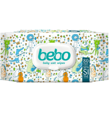 БЕБО Влажни кърпички Sensitive, 80бр
