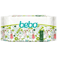 БЕБО Мокри кърпички с екстракт от алое вера, 15бр