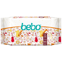 БЕБО Мокри кърпички с екстракт от лайка, 15бр