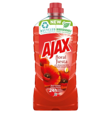 Почистващ препарат за под Ajax Floral Fiesta Red Flower, 1 литър